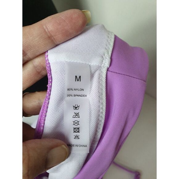 Women's Two Piece Swimsuit High Waisted Bandeau Top Bikini Set NWOT - Picture 6 of 8